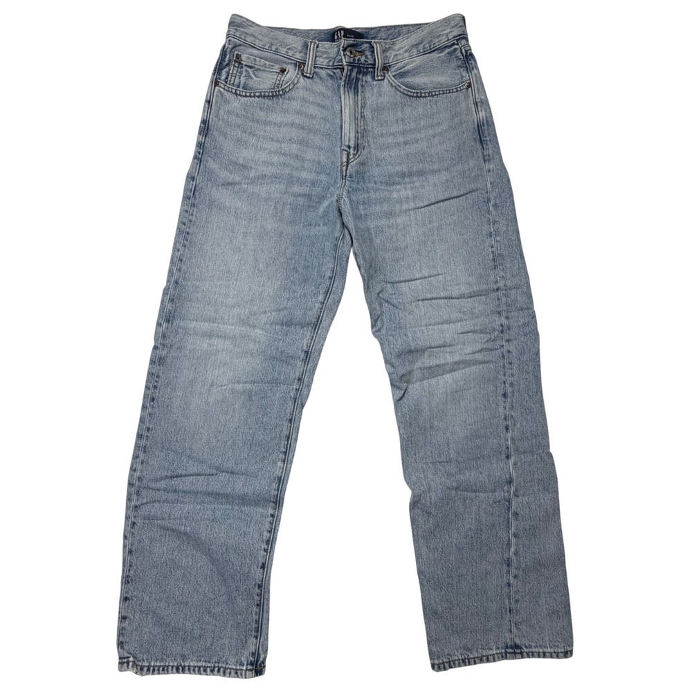 Gap Denim Mens Relaxed Fit Light Wash Jeans 31x32 Cotton Lyocell Blue